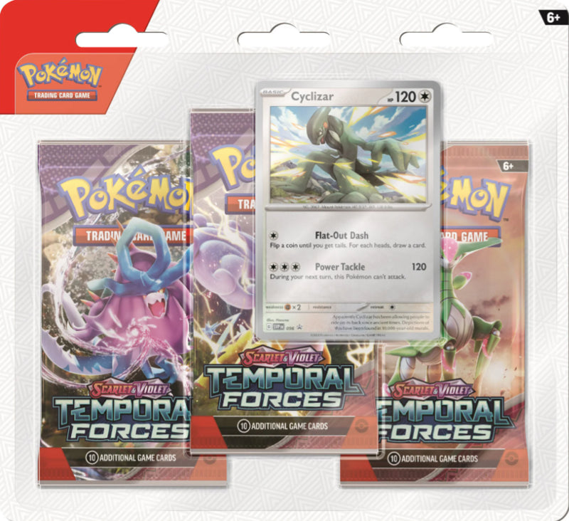 Pokemon TCG Scarlet & Violet Temporal Forces - 3 Pack Blister (Choose your style)