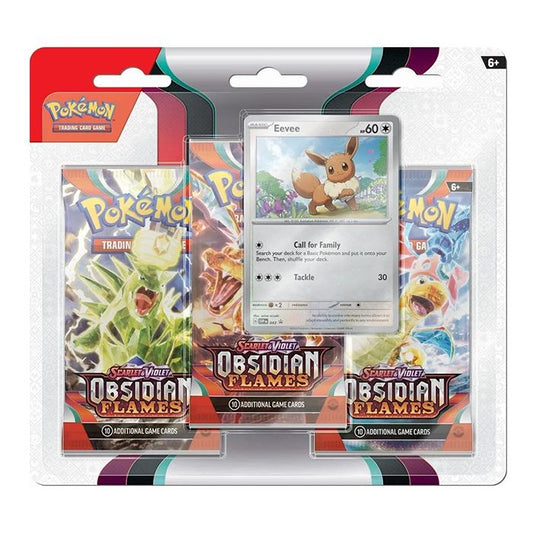 Pokemon Scarlet & Violet Obsidian Flames - 3 Pack Blister - Eevee