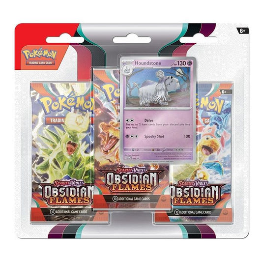 Pokemon Scarlet & Violet Obsidian Flames - 3 Pack Blister - Houndstone