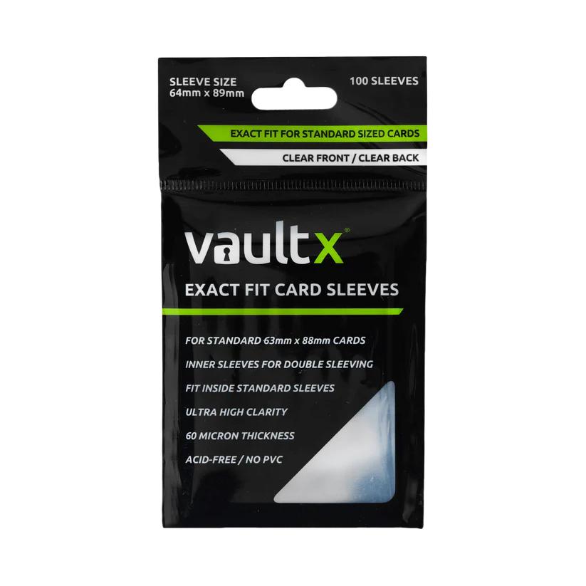 Vault X Exact Fit Card Sleeves, Premium Quality, 60 Micron Thick Polypropylene, Acid-Free, Non-PVC Material, 64mm x 89mm