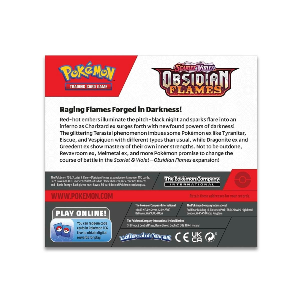 6 x  Pokémon TCG: Scarlet & Violet Obsidian Flames Booster Display Box (36 Packs)