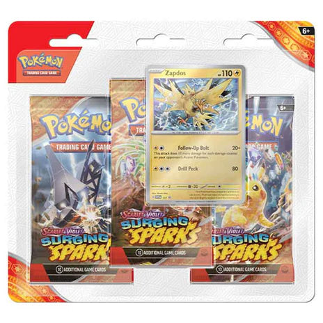 *Pre-Order* Pokemon TCG: Scarlet & Violet Surging Sparks: 3 Pack Blister Zapdos