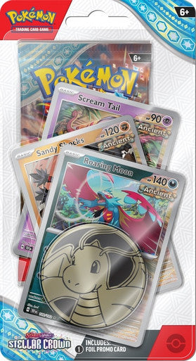 Pokemon TCG: Scarlet & Violet Stellar Crown Premium Checklane Blister Roaring Moon