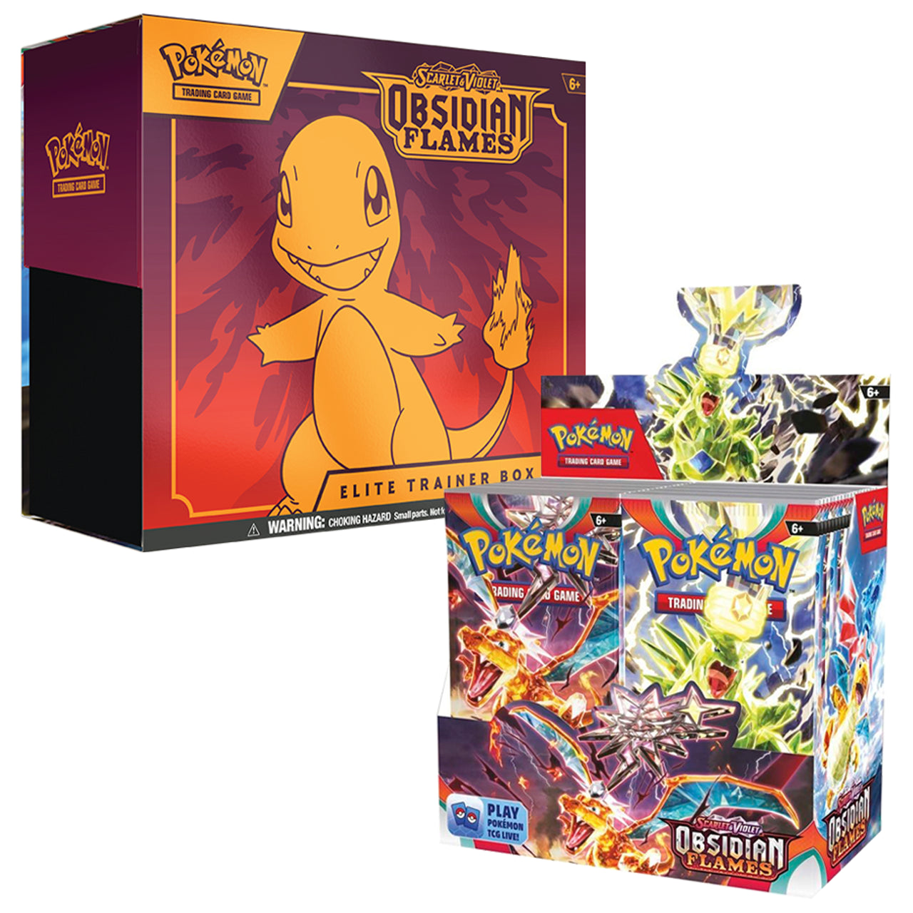 Pokemon TCG Scarlet & Violet Obsidian Flames - Booster Box & Elite Trainer Box Bundle