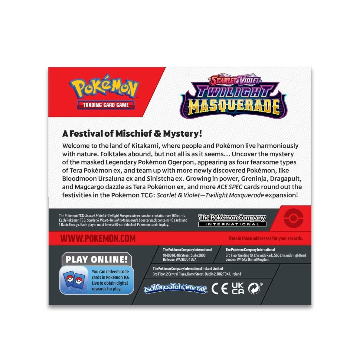 Pokémon TCG: Scarlet & Violet-Twilight Masquerade Booster Display Box (36 Packs)