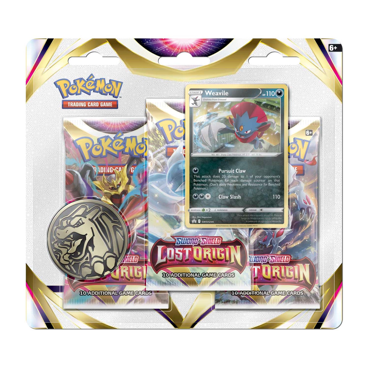 Pokémon TCG: Sword & Shield-Lost Origin 3 Pack Blister